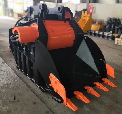 comprar CE ISO fábrica OEM triturador de piezas adheridos de piedra triturador de cubo para excavadora online manufacture
